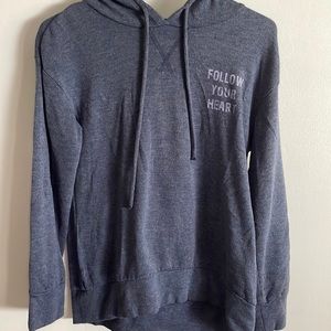 Navy Blue with Gray Hoodie, Size: Small